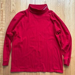 Vintage Wisconsin Badgers Savvy Men’s Turtleneck Pullover Large Red Solid